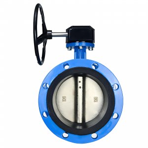 法蘭式蝸輪蝸桿蝶閥DN40，1.6Mpa（橡膠密封